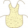 Фартук защитный 36х36 см Inseense с ПВХ покрытием (желтый с рисунком)