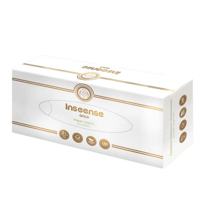 Салфетки бумажные Inseense (картонная коробка), 150 шт