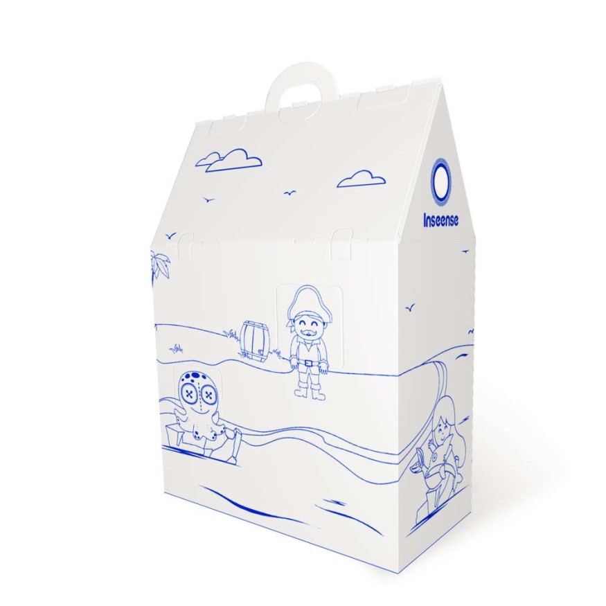 Развивающий домик-раскраска Морская сказка Inseense 450х230х420 мм (картон)