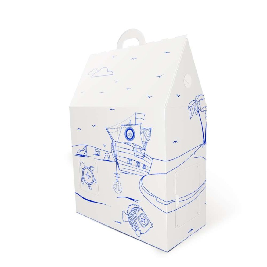 Развивающий домик-раскраска Морская сказка Inseense 450х230х420 мм (картон)