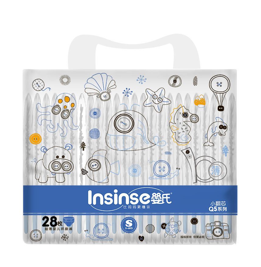Подгузники Insinse Q5 S (3–6) кг 28 шт