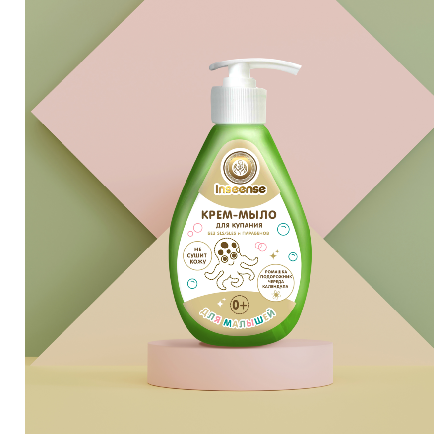 Крем-мыло для купания малышей Inseense 280 мл