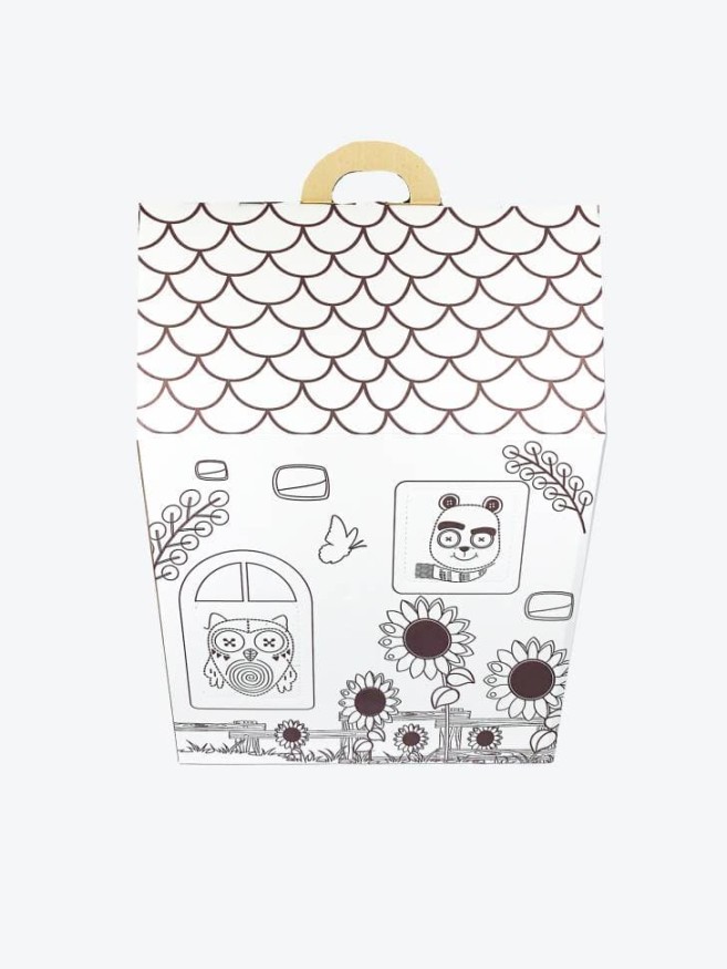 Развивающий домик-раскраска Добрая сказка Inseense 450х230х420 мм (картон)